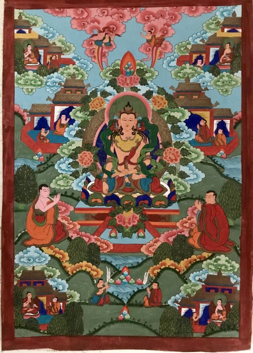 Nancy Chase's Color Inspiration - Tibetan Thangka - , Wire Jewelry Design, Design, color inspiration Tibetan thangka painting